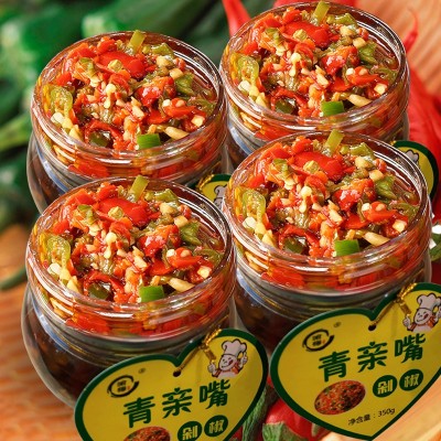 批发价青小米辣剁椒酱辣椒酱下饭菜特辣酱罐装拌图2